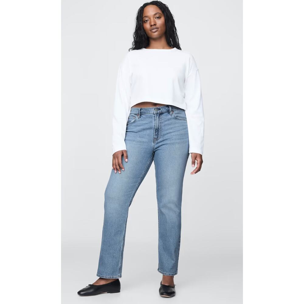NWT Gap High Rise ’90s Slim Straight Jeans 32 14 - Picture 3 of 13